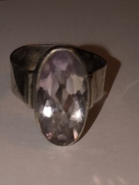 HUGE 5.3 Carat Rose de France Amethyst & Sterling Statement Ring!!!
